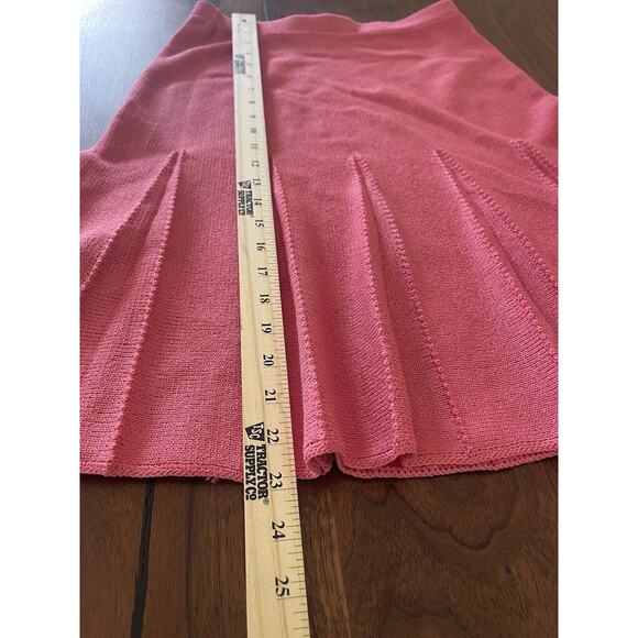 J.S.S womens knitwear skirt P pink pleated short stretch classic U.S.A wool - Picture 4 of 7